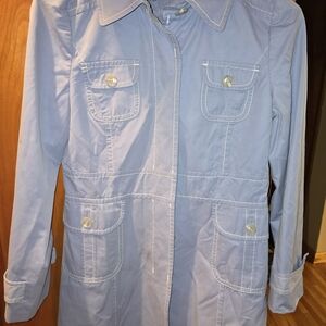 LOFT Light Blue Trench Coat